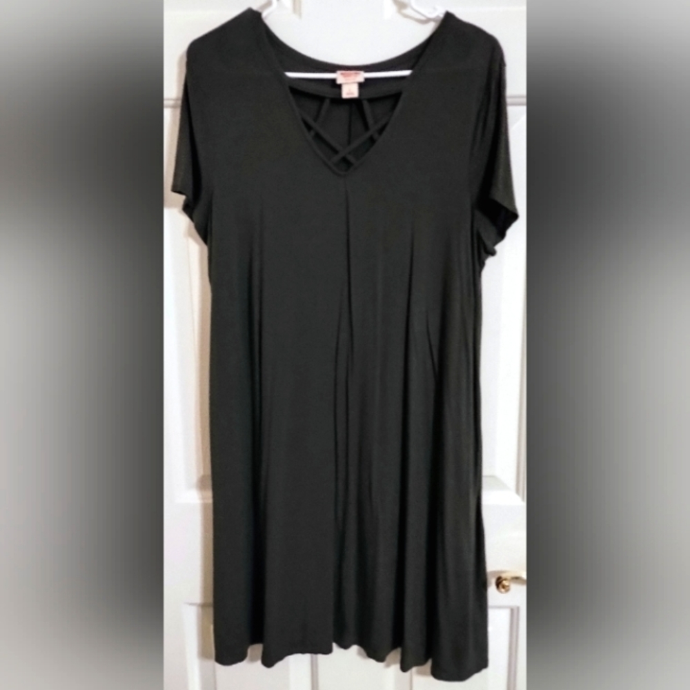 Mossimo Green T shirt Dress in Large